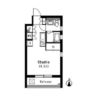 ラティエラ大岡山【4階】の間取り