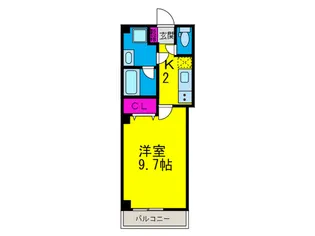 グラディオ大浜【6階】の間取り