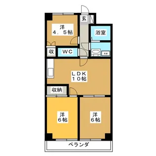 フォレストヴァレー東戸塚【3階】の間取り