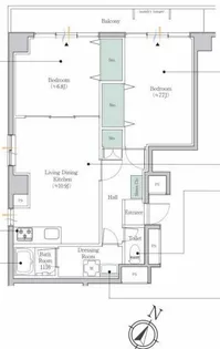 brookside suitengu-mae【3階】の間取り