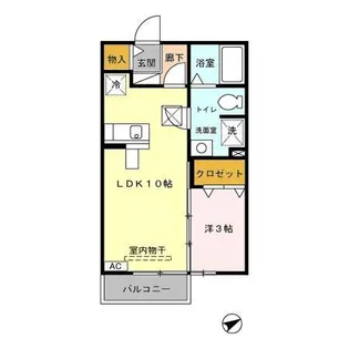 ベネツォーネE【1階】の間取り