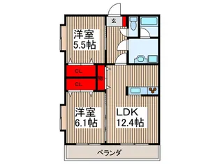 リリ-ヴィレッジWESTの間取り