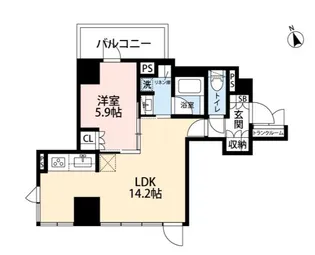 希神楽坂テラス【6階】の間取り