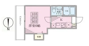ピアK白楽A棟【3階】の間取り