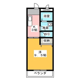 ディオール【2階】の間取り