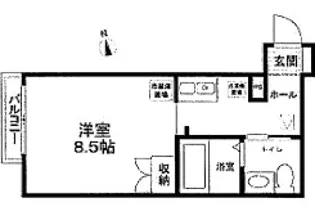 ソラナ谷中【1階】の間取り