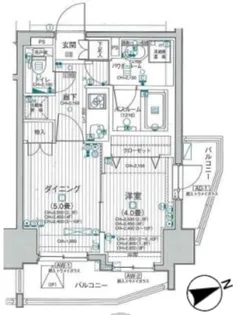 日神デュオステージ中野坂上NEXT【4階】の間取り