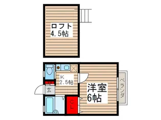 レインボーハイツ柴又【2階】の間取り