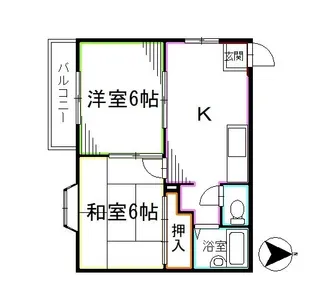 下井草ハイツ【1階】の間取り