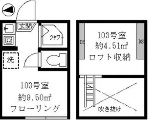 ティ・アーモサンセット【1階】の間取り