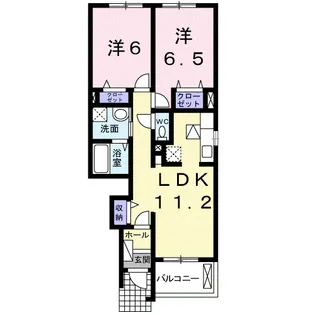 レジデンスKT【1階】の間取り