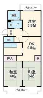 グリーンアベニュー【3階】の間取り