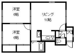 シェスティラル3条【1階】の間取り