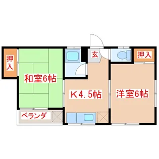 内門荘【2階】の間取り
