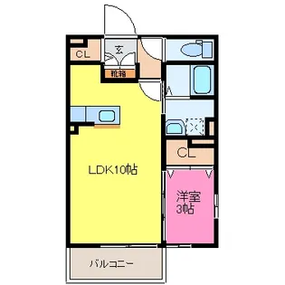 メゾン・ド・ウィステアリアL【1階】の間取り