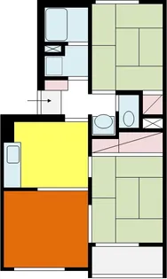 コーポ谷田【2階】の間取り