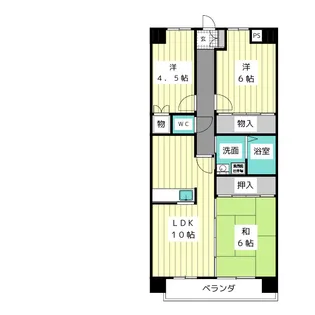 極楽館586【4階】の間取り