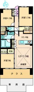 海老名ザ・レジデンス【1階】の間取り