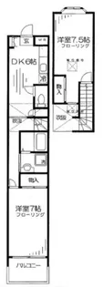 フィールズマンション1【2階】の間取り