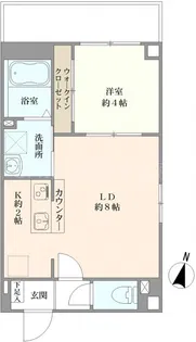 サンシエ神戸元町【4階】の間取り