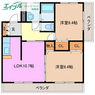 メルベーユ【3階】の間取り