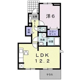 ルミエールコートII【1階】の間取り