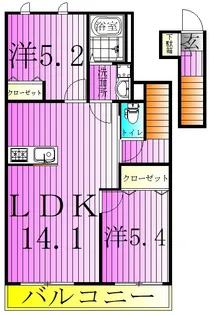 エクセル参番館【2階】の間取り