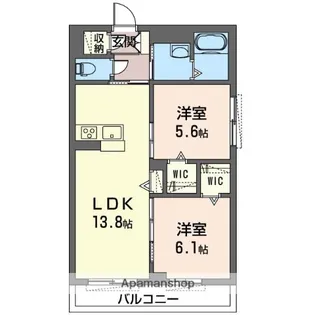 シュアーヴ【1階】の間取り