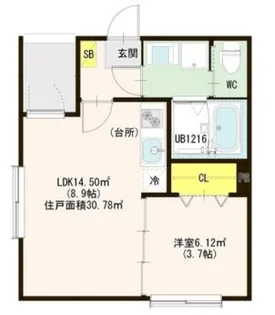 ヘイロ【1階】の間取り