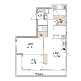 Bella casa【2階】の間取り