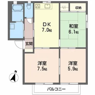シャーメゾン佐藤 C棟【2階】の間取り