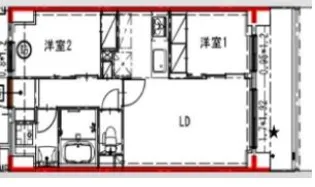 ファミルート八王子【4階】の間取り