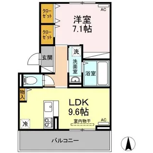 D-room勅使【2階】の間取り