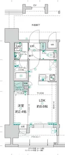 アクタス薬院グランプレイス【10階】の間取り