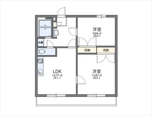 レオパレスエスポワールI【3階】の間取り