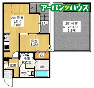 GRANDTIC 西崎1【2階】の間取り
