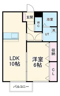 ウィルモアアサノA・B【2階】の間取り