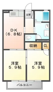 エスポアールMIDA B【1階】の間取り