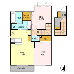 プリマクラッセA【2階】の間取り
