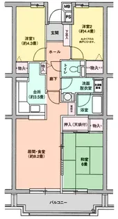 ヒルズ南戸塚【3階】の間取り