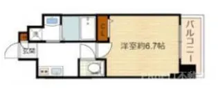 エグゼ難波西IV【12階】の間取り