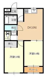 メゾン田村【1階】の間取り