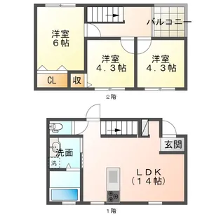 グランシティ富合I【1階】の間取り