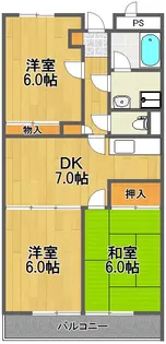 レジデンス第7石川【2階】の間取り