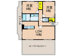 ベルメゾン7番館【5階】の間取り