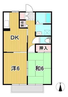 ベルドミールB【1階】の間取り