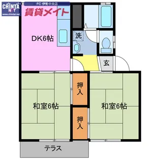 コーポたかはし P1【1階】の間取り