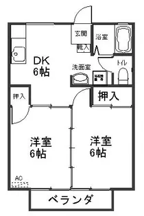 泉ヶ丘ハイツ C203【2階】の間取り