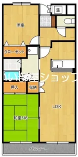 2LDKの間取り画像
