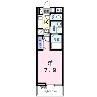 グリシーヌ・ユーヤ三ツ沢B【1階】の間取り